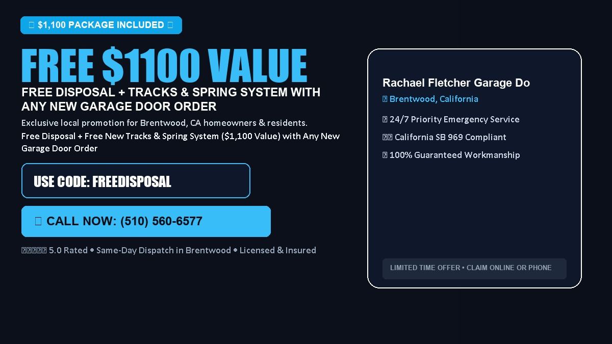 Rachael Fletcher Garage Door Services FREE Haul-Away & Heavy-Duty Tracks with New Door